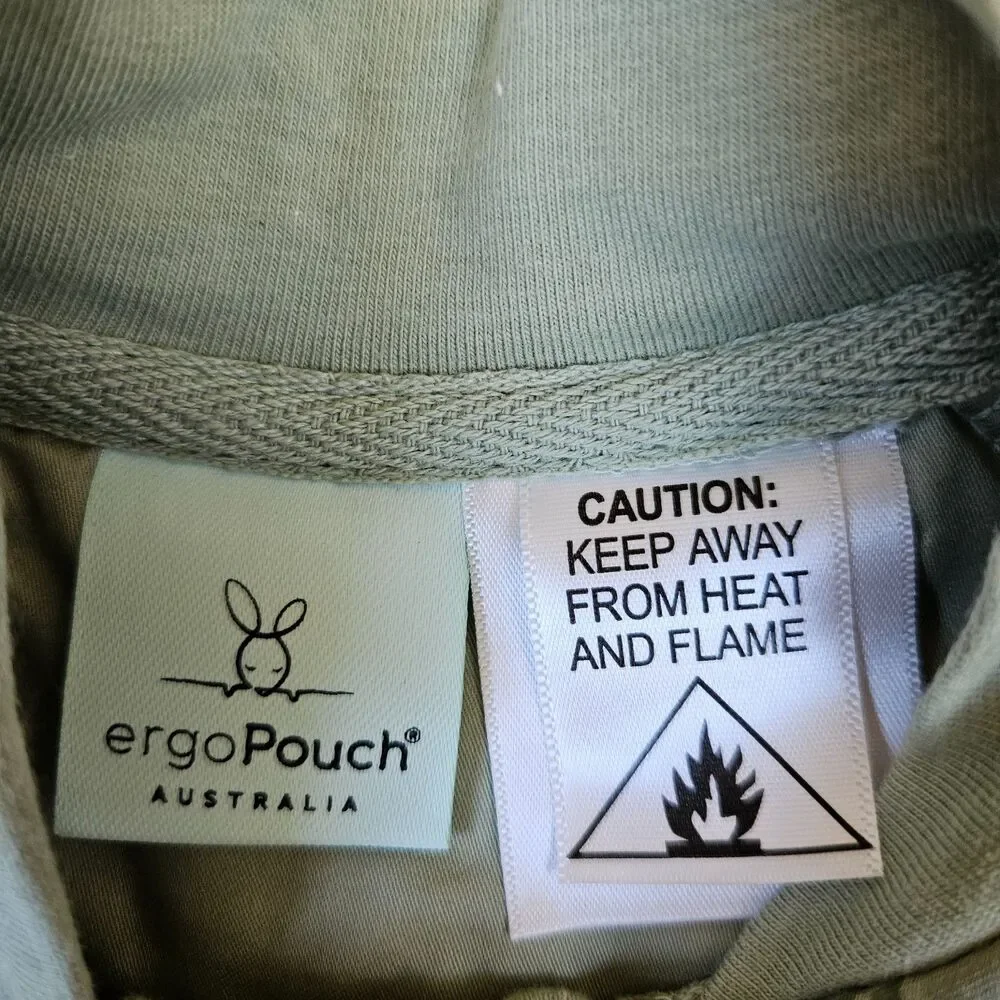 Ergo Pouch Australia Sage Green Sleep Suit Sack 2.5 TOG Size 000-1 3-12 Months